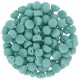 Czech 2-hole Cabochon beads 6mm Jade Matted